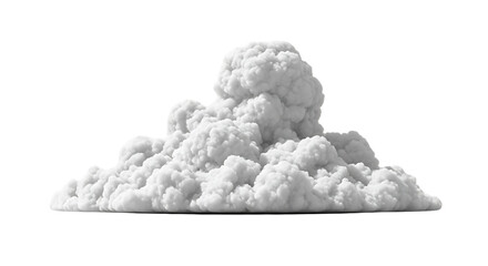 Dramatic Monochrome Smoke Plume; 3D Rendered Cloud; Abstract Textural Background