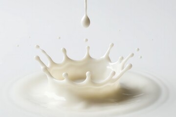 A Droplet Splash on a White Canvas