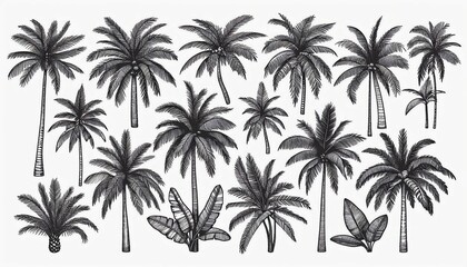 palm trees vector