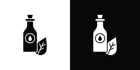 Obraz premium Massage oil icon. Simple high quality pictogram. Modern solid style
