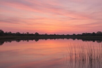 Naklejka premium A Serene Reflection of Nature's Palette