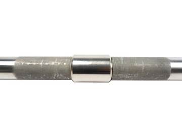 metal pipe isolated on white