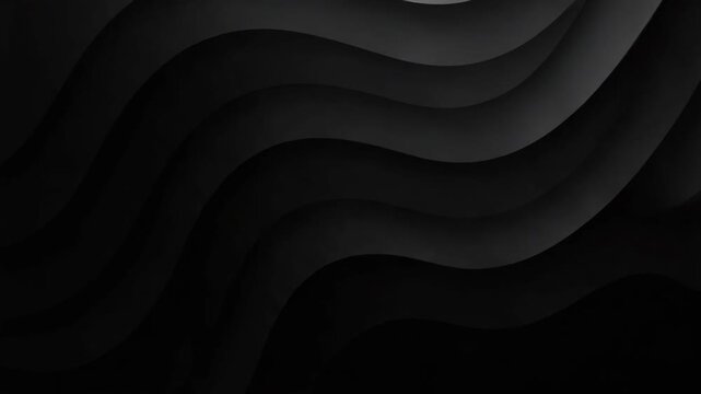 Abstract Black Wave Background Seamless Loop Animation