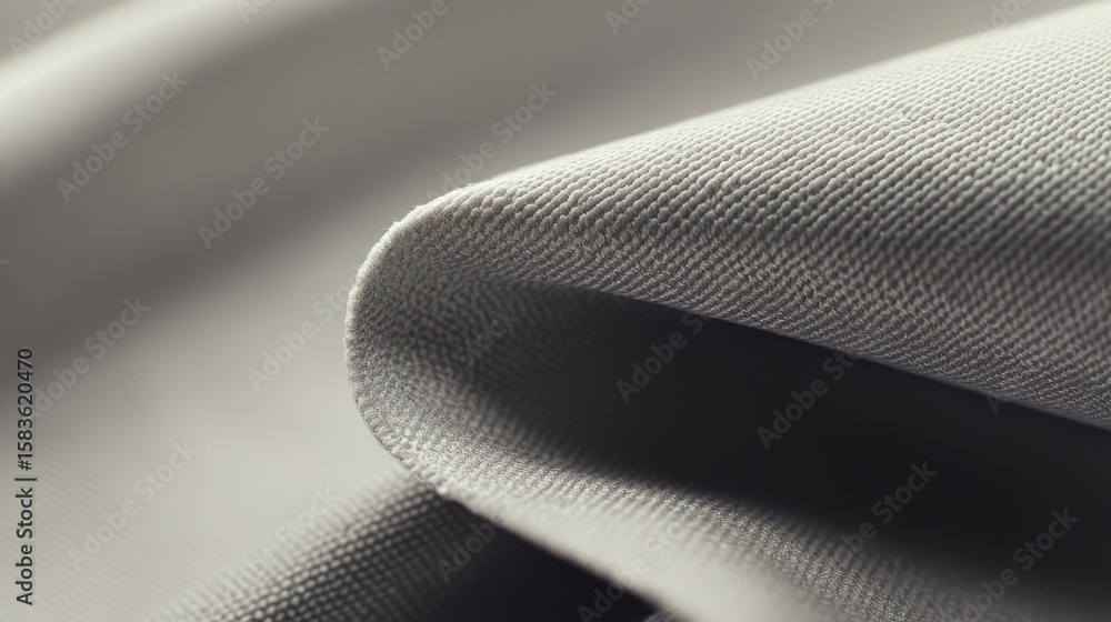 Poster soft gray fabric close-up showing texture and detail for design use