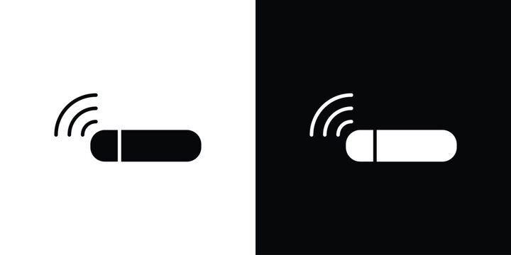 Dog microchip icon. Simple high quality pictogram. Modern solid style
