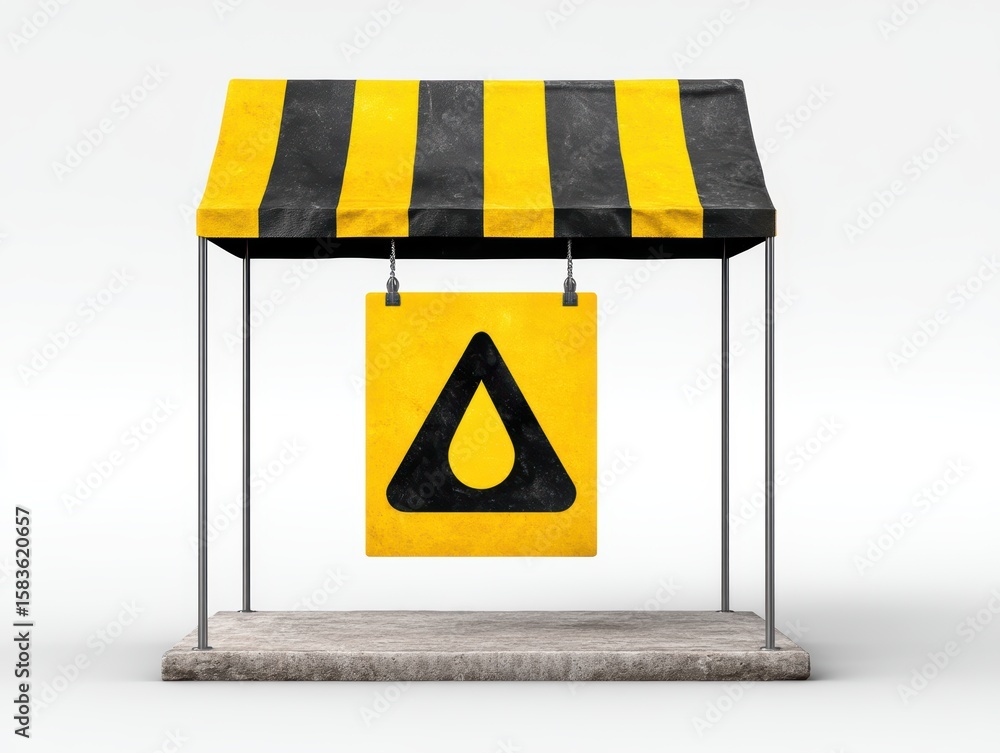 Poster dynamic yellow and black abstract design, a modern art composition with striking lines patterns