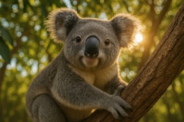 A Koala's Gentle Encounter with Nature