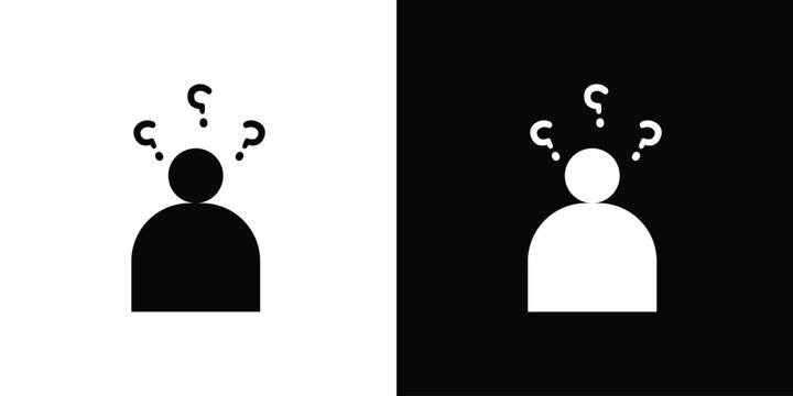 Curious human icon. Simple high quality pictogram. Modern solid style