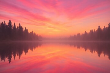 Obraz premium A Serene Forest at Sunset