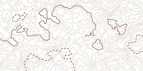 Naklejka premium Geographic line map with elevation assignments. Contour background geographic grid. Topographic map background.