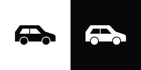 Obraz premium Compact car icon. Simple high quality pictogram. Modern solid style