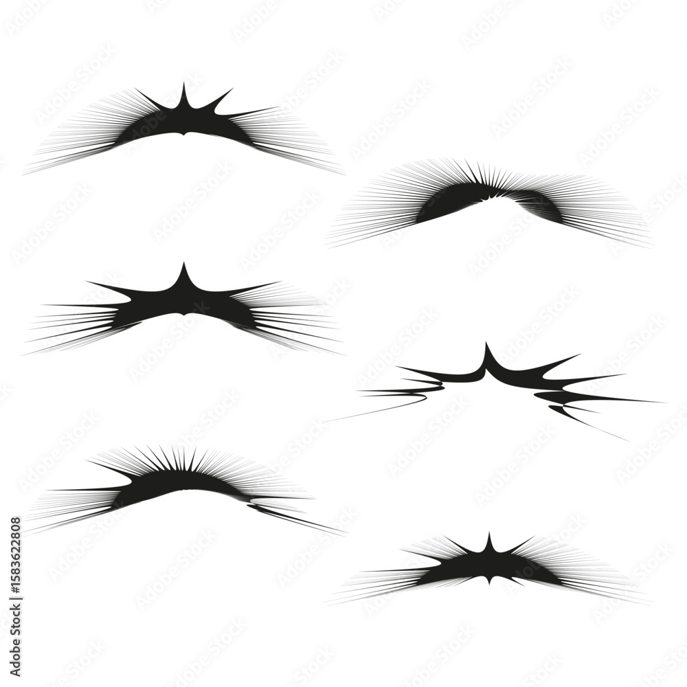 Poster abstract starburst shapes. dynamic vector designs. exploding graphic illustration. black artistic el