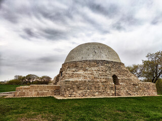 Historic mausoleum in Bolgar, Russia showcasing ancient architecture and rich cultural heritage