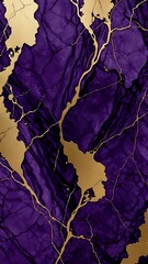 Elegant Purple Marble Texture with Golden Veins A Luxurious Abstract Background for Design Projects and Digital Art