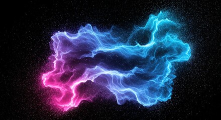 Abstract nebula cloud with pink and blue coloration