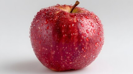 Close-Up of Two Red Apples Covered in Water Droplets
