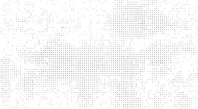 Naklejki Grunge halftone abstract texture. Retro dotted pattern with distressed comic style effect. High contrast rough pop art background.