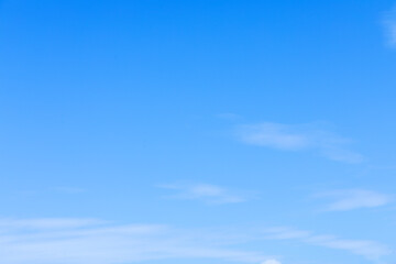 Fantastic soft white clouds against blue sky and copy space horizontal shape. Web banner.Website header.