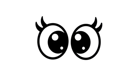 Creative Graphic Design of Big Cartoon Eyes for Fun Illustrations