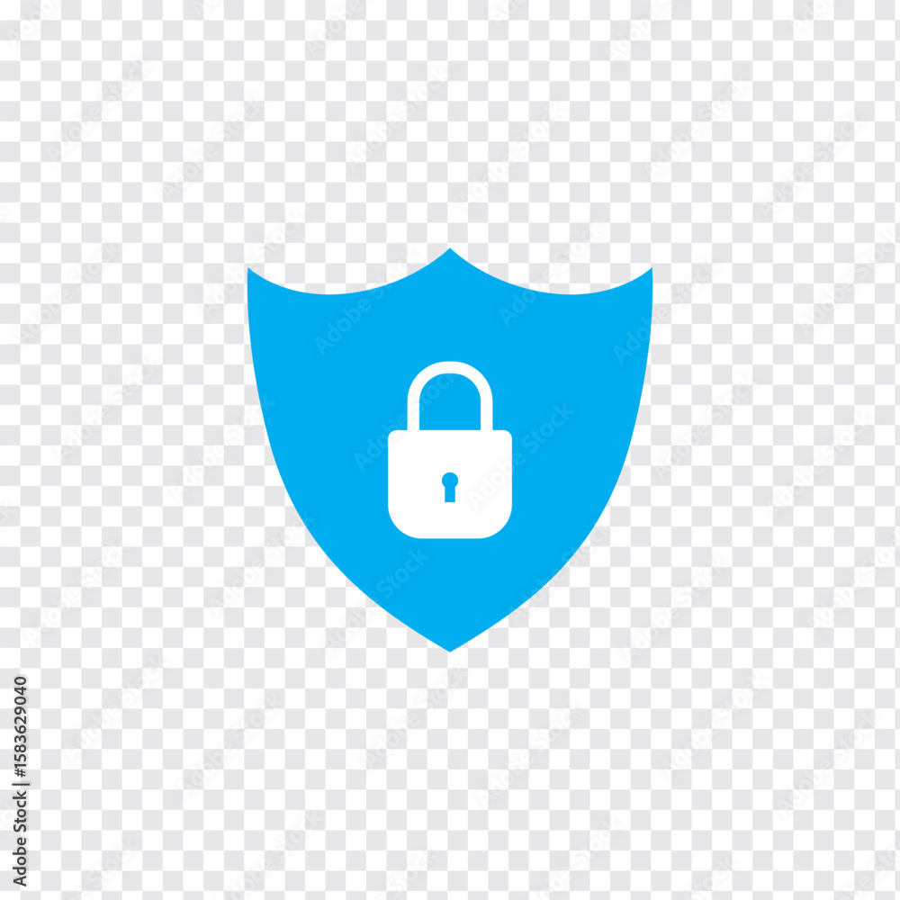 Poster secure internet icon. protective shield sign digital security with the image of a padlock. symbol se