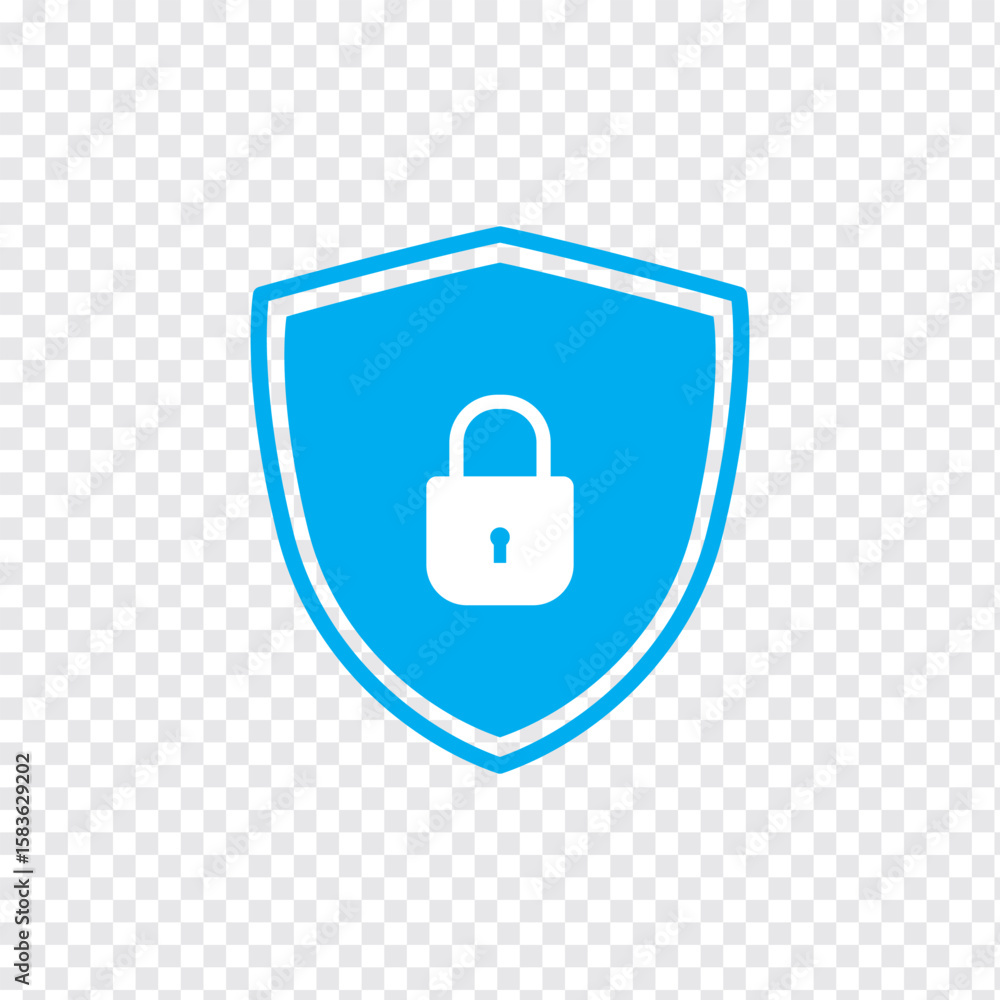 Poster secure internet icon. protective shield sign digital security with the image of a padlock. symbol se