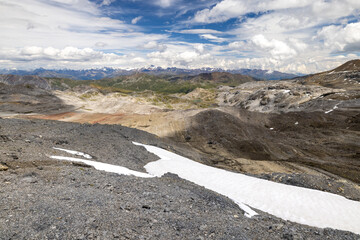 view over deserted Val Rims in Scuol, Engadine