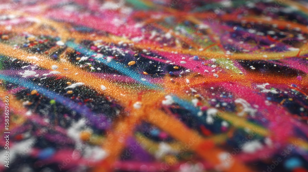 Poster vibrant abstract background with colorful splashes and textured patterns for artistic and creative u