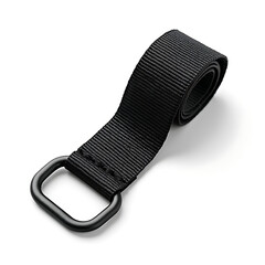 Utility strap with stitched ends and strong grip texture in black  