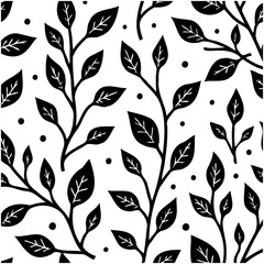 Elegant seamless vector pattern with leaves for wallpapers and backgrounds