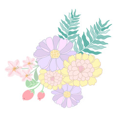 coquette pastel Floral Groupings. Vibrant Bouquets and Blooming Gardens