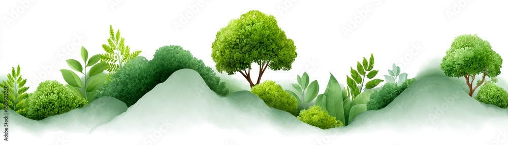 Aufkleber sustainable returns engine metrics showcase nature environment closeup display greenery viewpoint ec