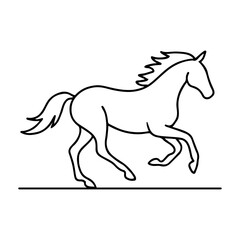 Obraz premium horse silhouette vector