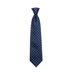 Navy blue tie with white polka dots, formal wear accessory