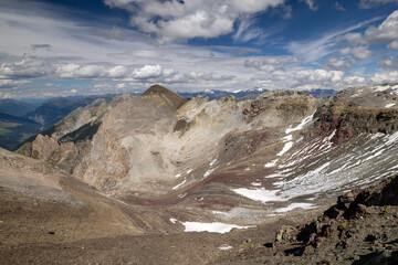view from Piz Lischana in Scuol in Engadine, Switzerland