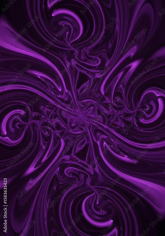 Aufkleber purple swirl abstract art - abstract featuring swirling purple hues creating a mesmerizing and dynam