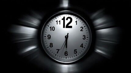 Time in motion.  A clock, highlighted