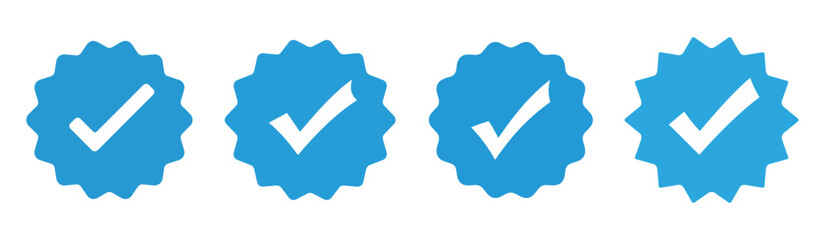 blue tick verified social media icon


