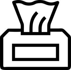 wipes pictogram vector icon on white or transparent background. plumbing tools. Editable and Printable sticker.