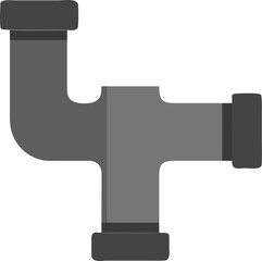 pipe variant vector icon on white or transparent background. plumbing tools. Editable and Printable sticker.