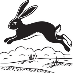 rabbit silhouette vector