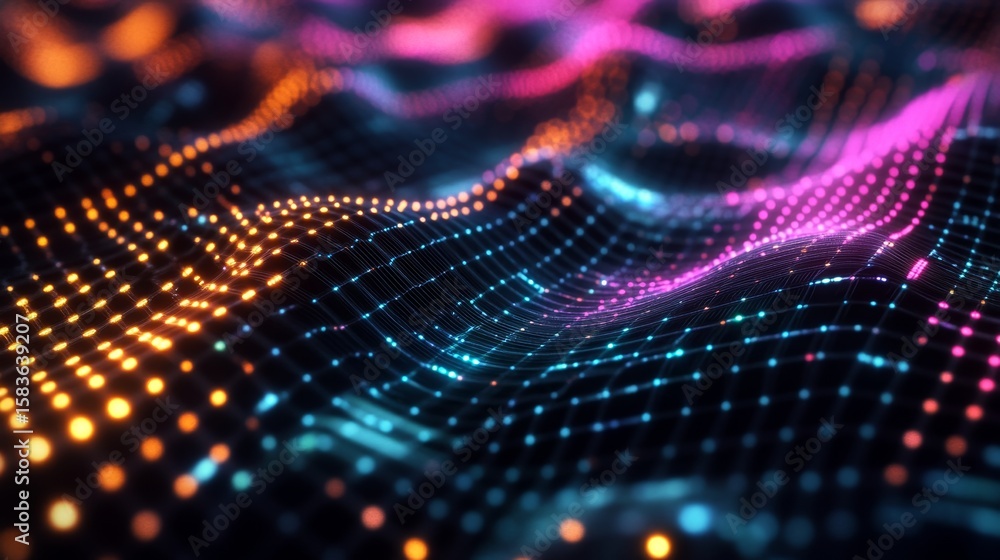 Aufkleber exploring nanotechnology closeup analysis of semiconductor nanoparticles in a high-tech lab