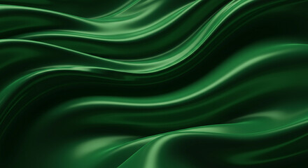 Emerald Fabric: A mesmerizing display of flowing emerald fabric, meticulously sculpted to evoke a sense of fluidity, luxury, and tactile sensation.