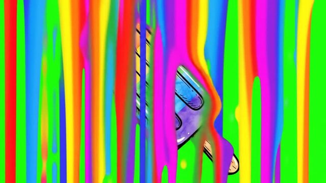 Rainbow popsicle graphic design