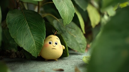 Yellow fruit character hides in leaves