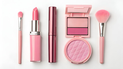make up brushes and powder