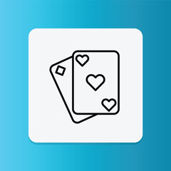 Playing cards icon used for drawing or playing hands in board games.