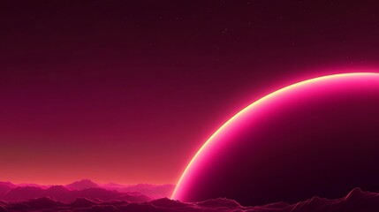 Pink alien sunrise