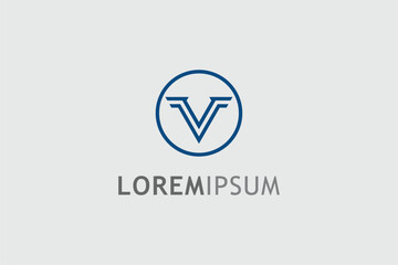 letter V monogram logo vector template