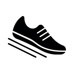 Marathon Shoes with Motion Lines Vector Illustration