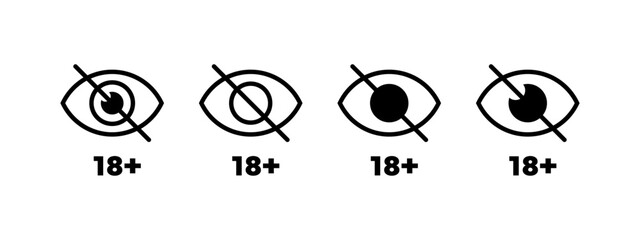 Content Warning. Hidden eye, sensitive content icons